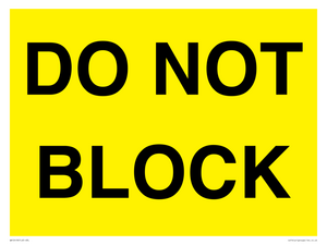 DO NOT BLOCK